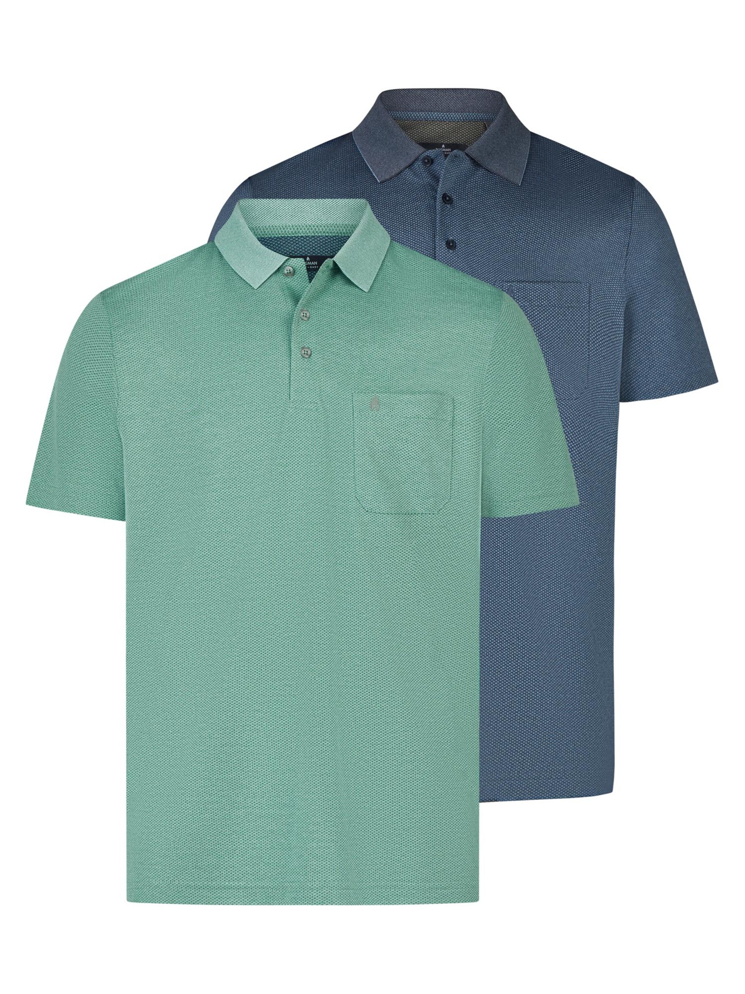 Ragman Shirt 'Basic' in Green: front