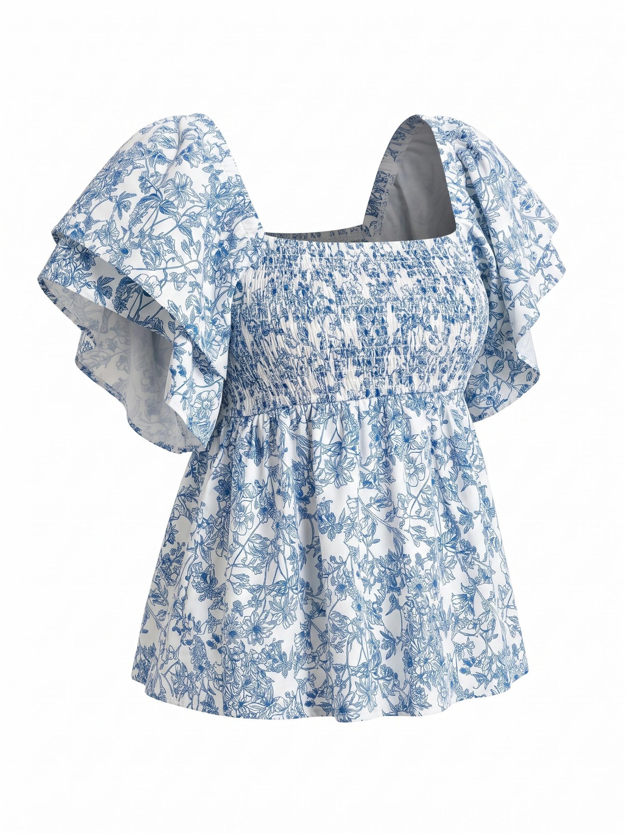 Cupshe - Top em azul: frente