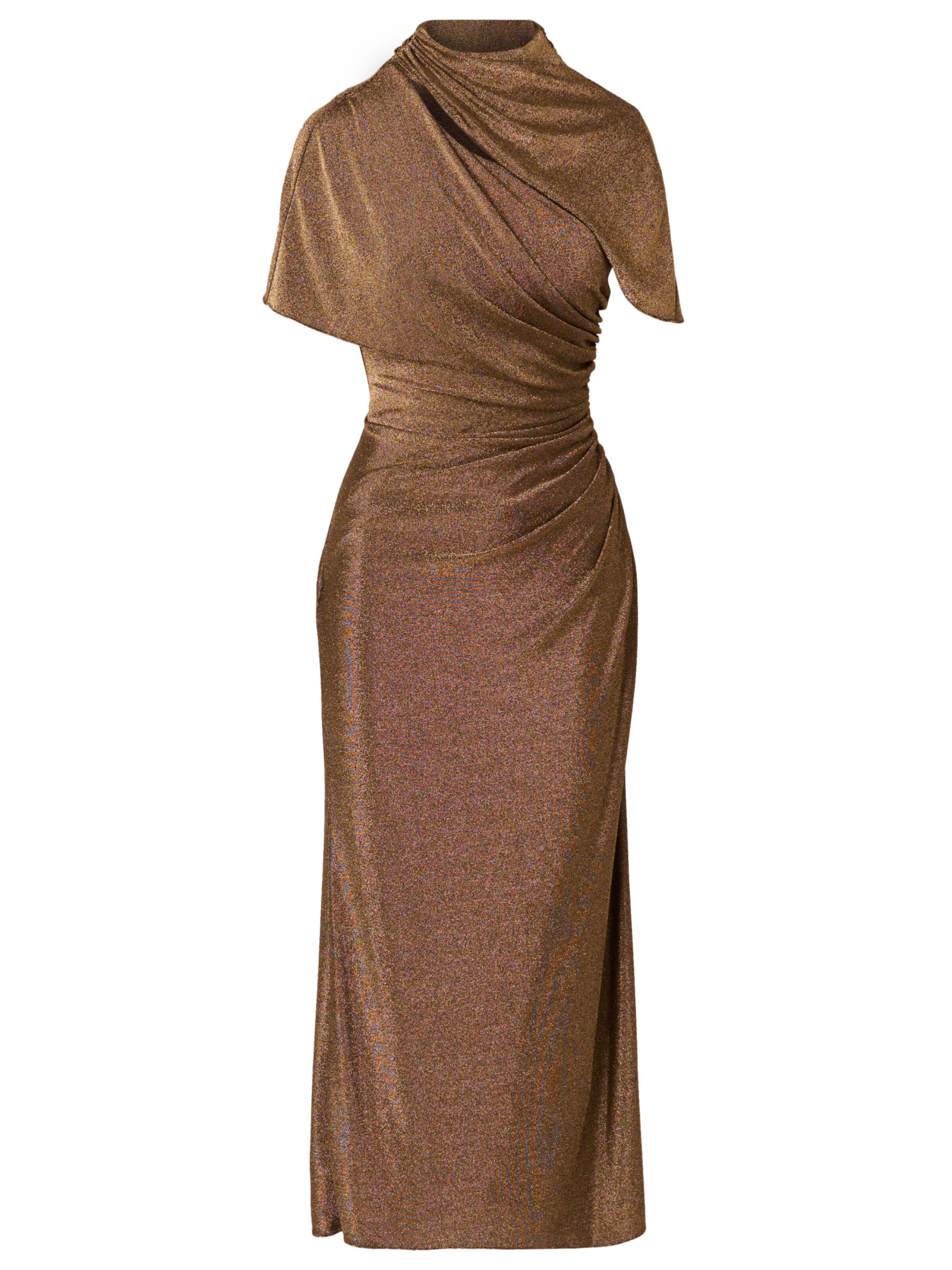 Adrianna Papell Strickkleid 'Metallic Knit Long Dress' in gold, Produktansicht
