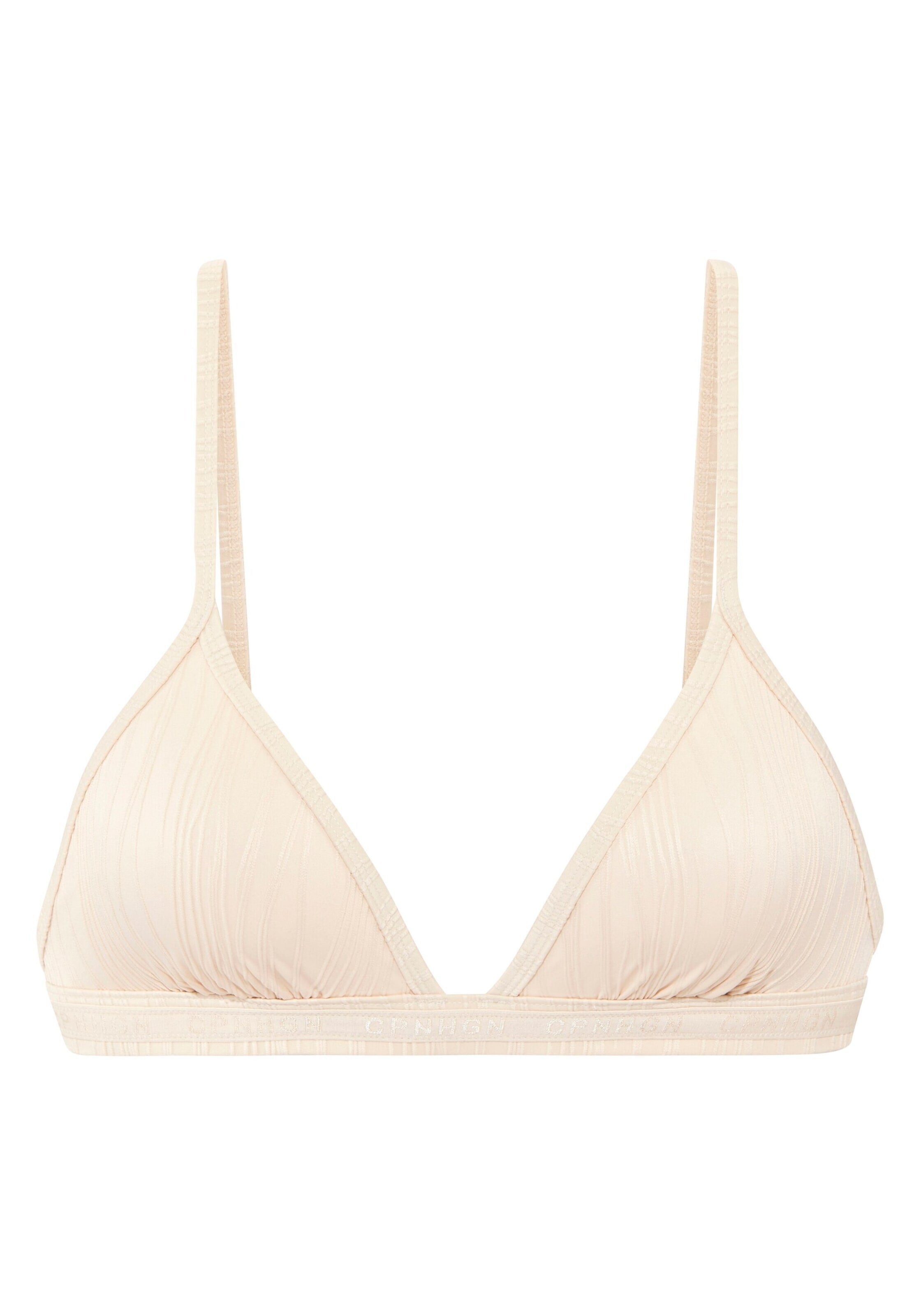 Copenhagen Studios Trójkąt Góra bikini w kolorze beżowy: przód