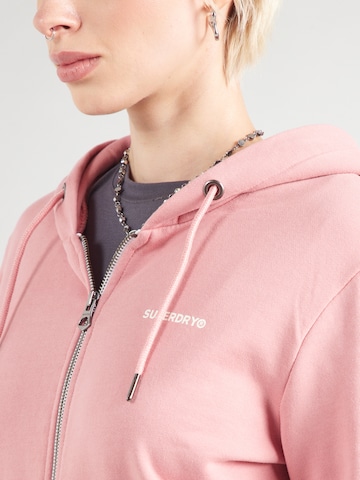 Superdry Кофта на молнии в Ярко-розовый