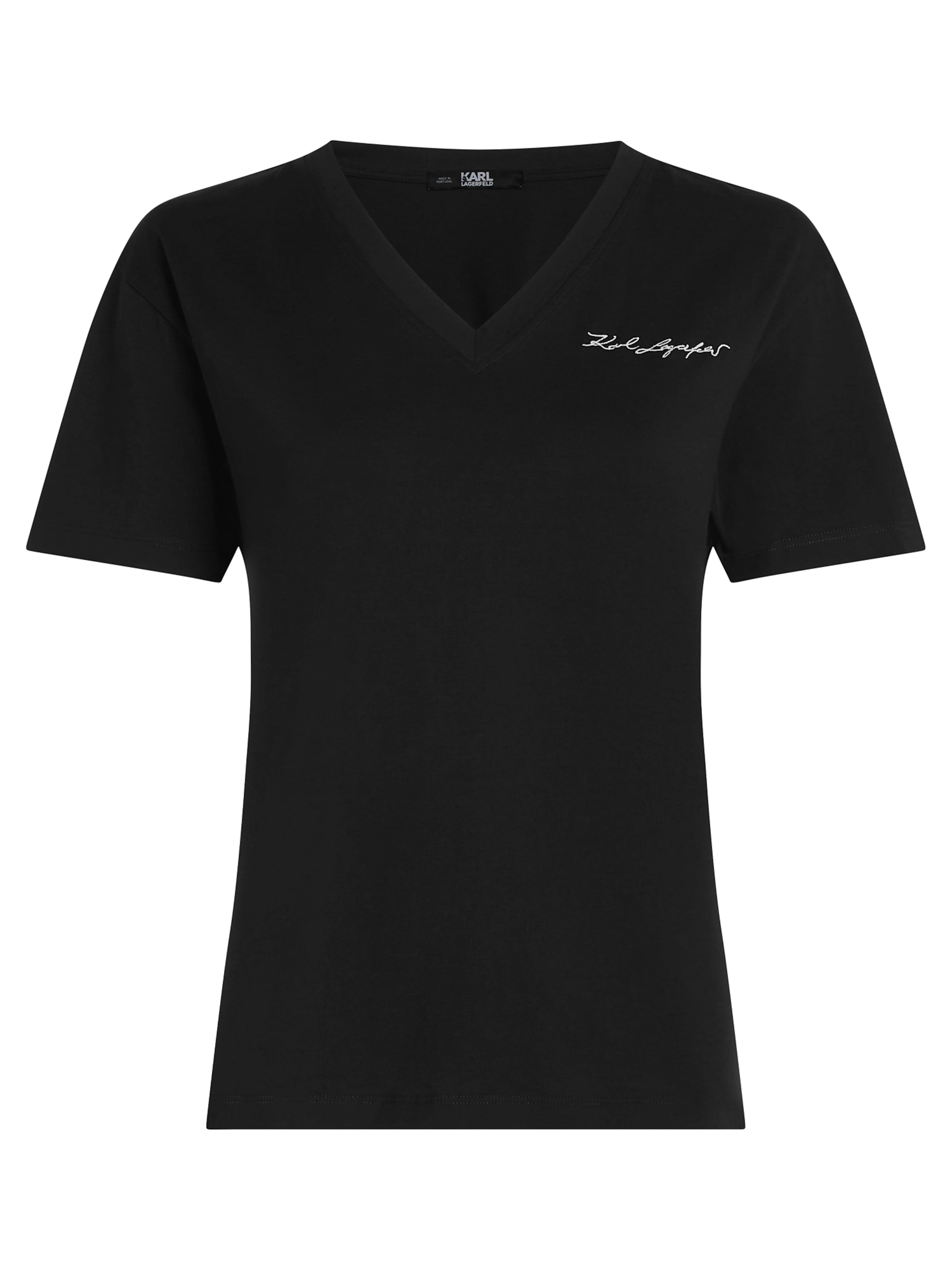 Karl Lagerfeld Majica | črna barva: sprednja stran