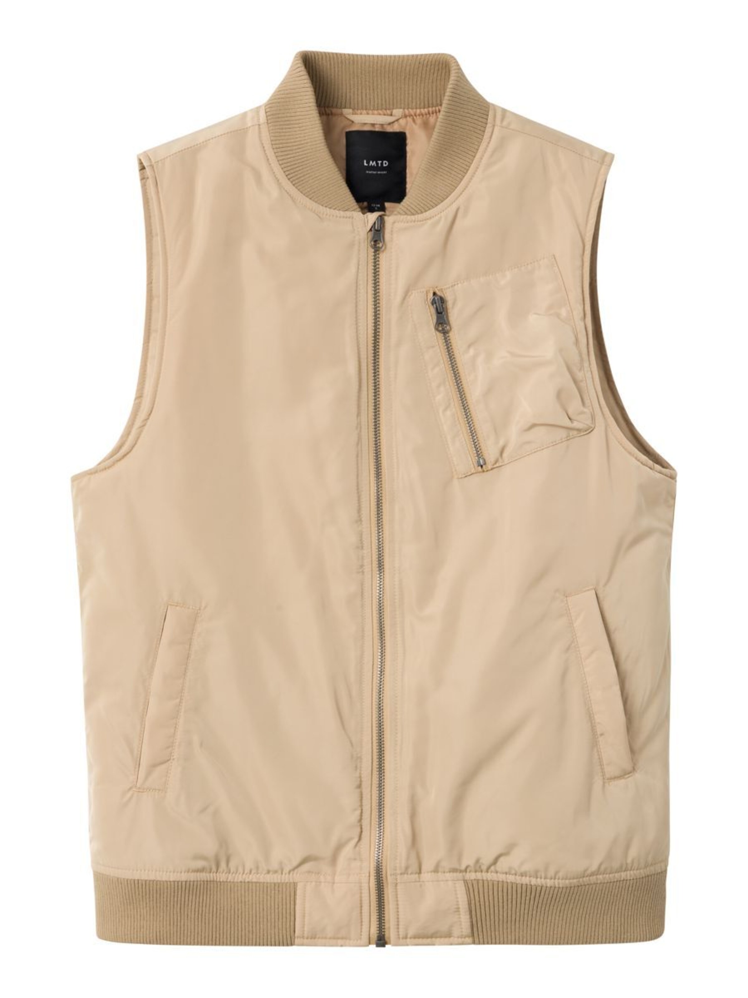 LMTD Bodywarmer in Beige: voorkant