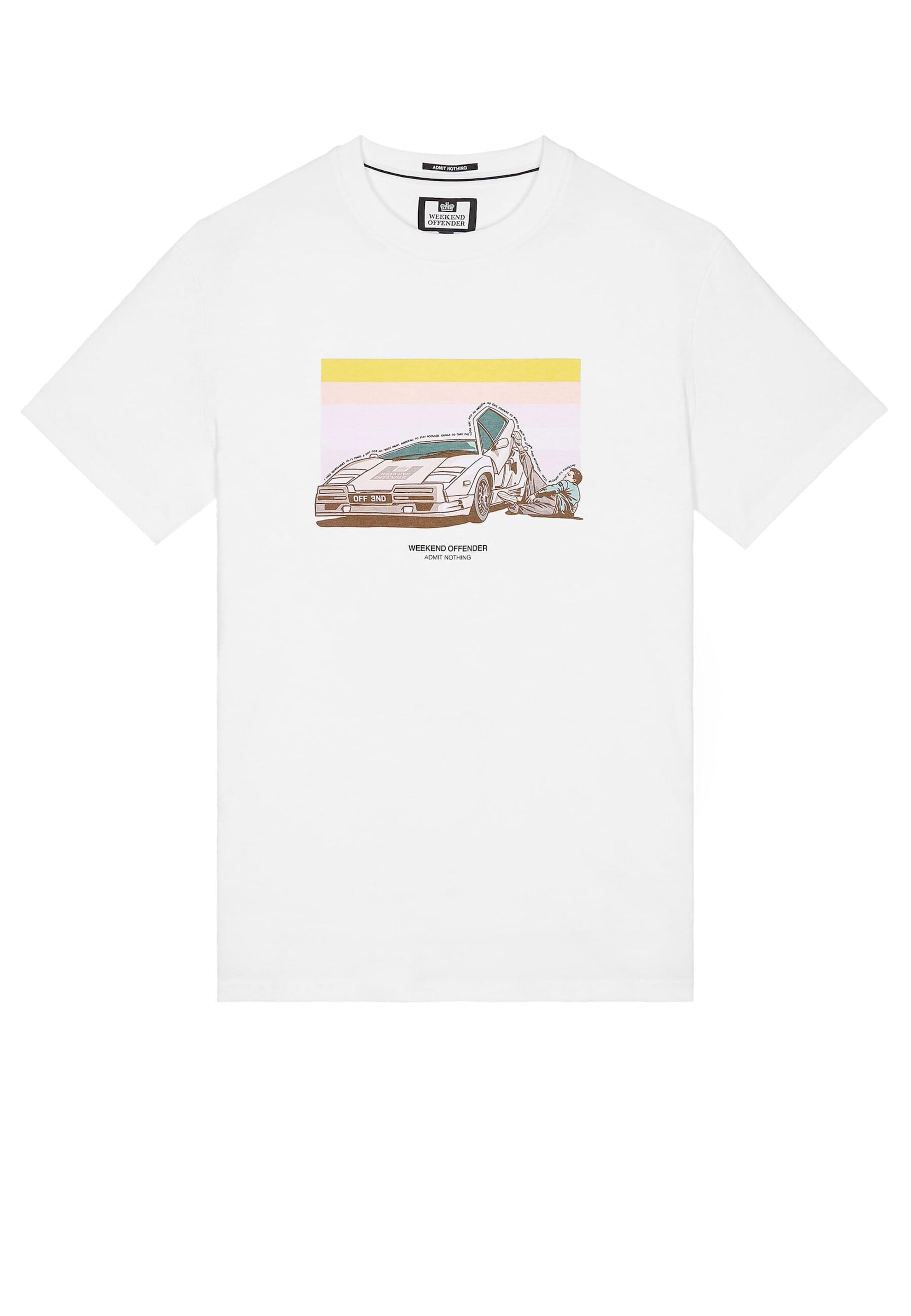 Maglietta 'Quaaludes' di Weekend Offender in bianco: frontale