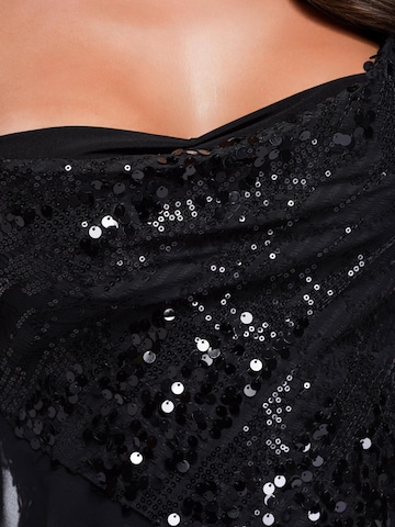 Ombre Abendkleid in Schwarz