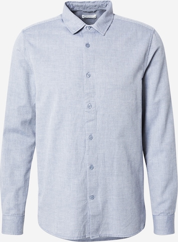 KnowledgeCotton ApparelRegular Fit Košulja - plava boja: prednji dio