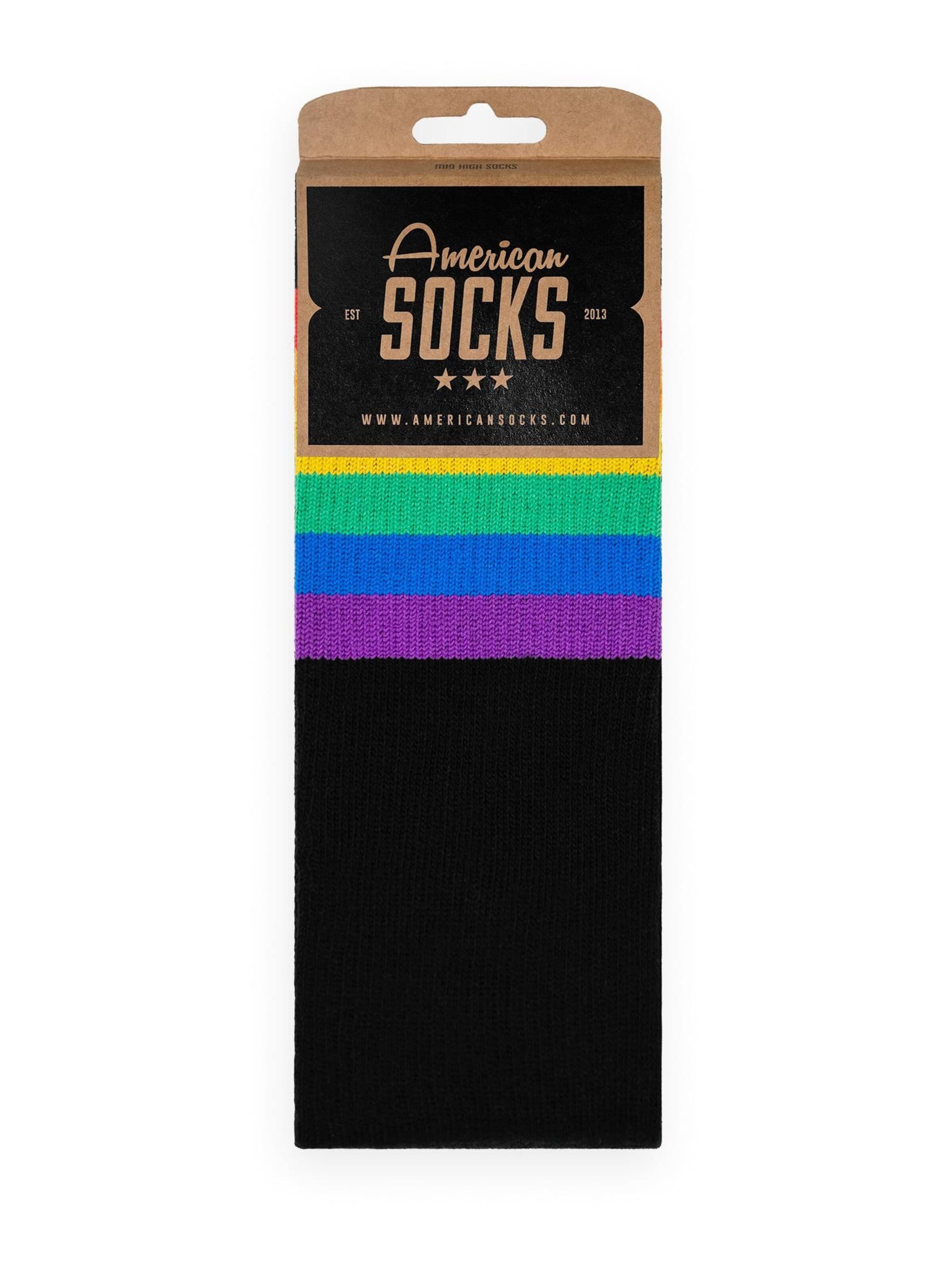 American Socks Socks 'Rainbow Pride' in Black