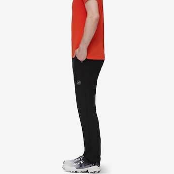 MAMMUT Slimfit Spodnie outdoor 'Runbold' w kolorze czarny