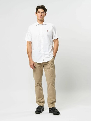 U.S. POLO ASSN. Regular Fit Skjorte 'Natan' i hvid