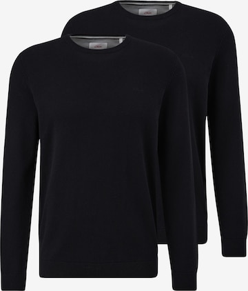 s.Oliver Pullover 'Basic' in Schwarz: Vorderseite