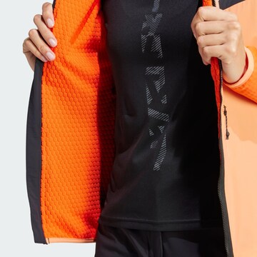 ADIDAS TERREX Athletic Fleece Jacket 'Techrock' in Orange