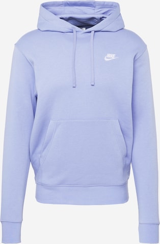 Nike Sportswear Regular fit Majica 'Club Fleece' | vijolična barva: sprednja stran