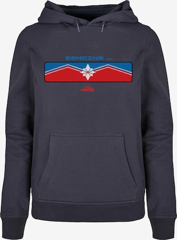 ABSOLUTE CULT Sweatshirt 'Captain Marvel' in Blauw: voorkant