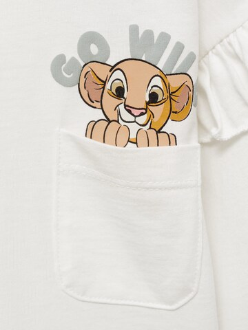 MANGO KIDS Tričko 'WILD' – bílá