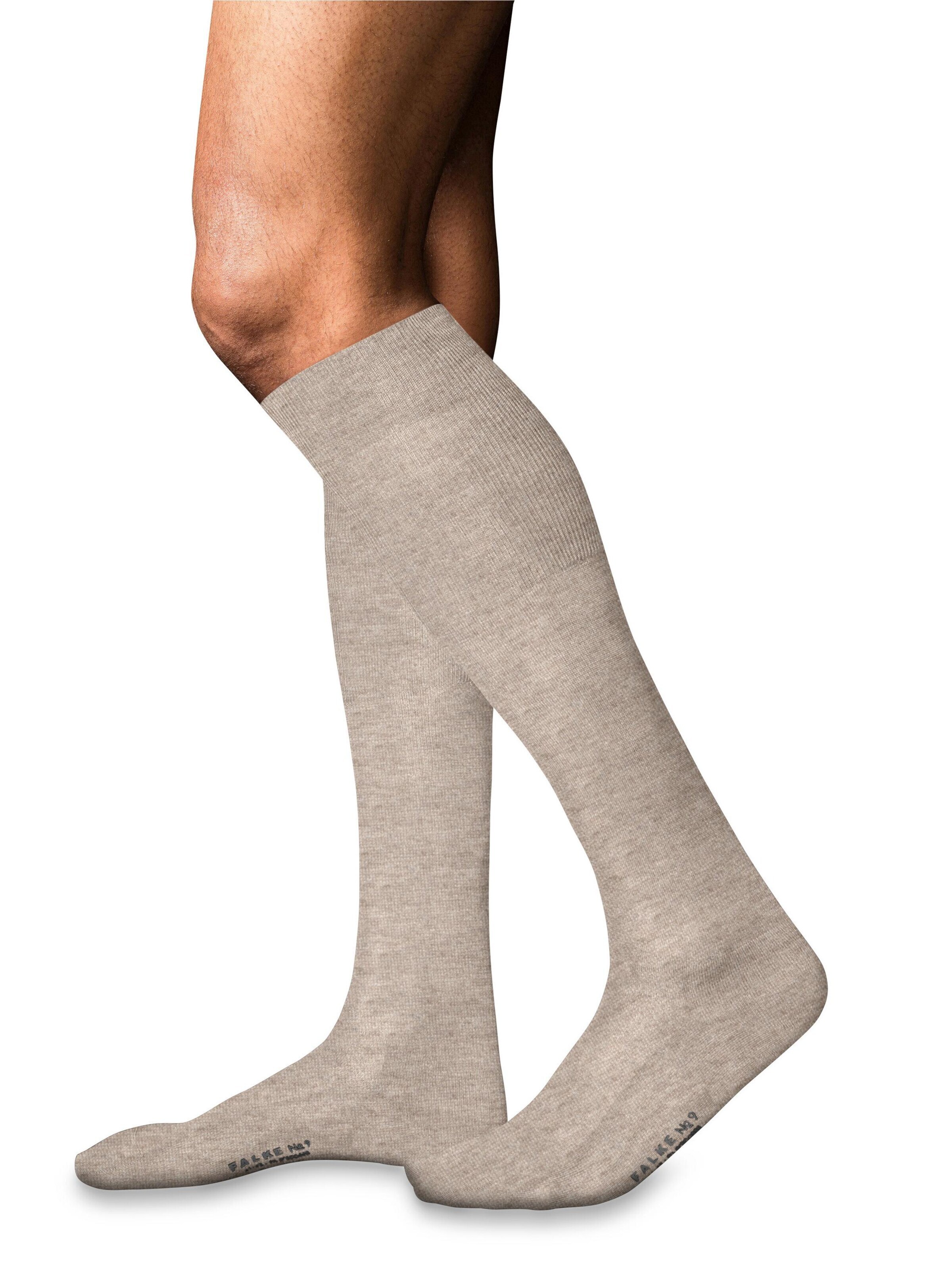 FALKE Knee High Socks 'No. 9 Pure Fil d´Écosse' in Beige