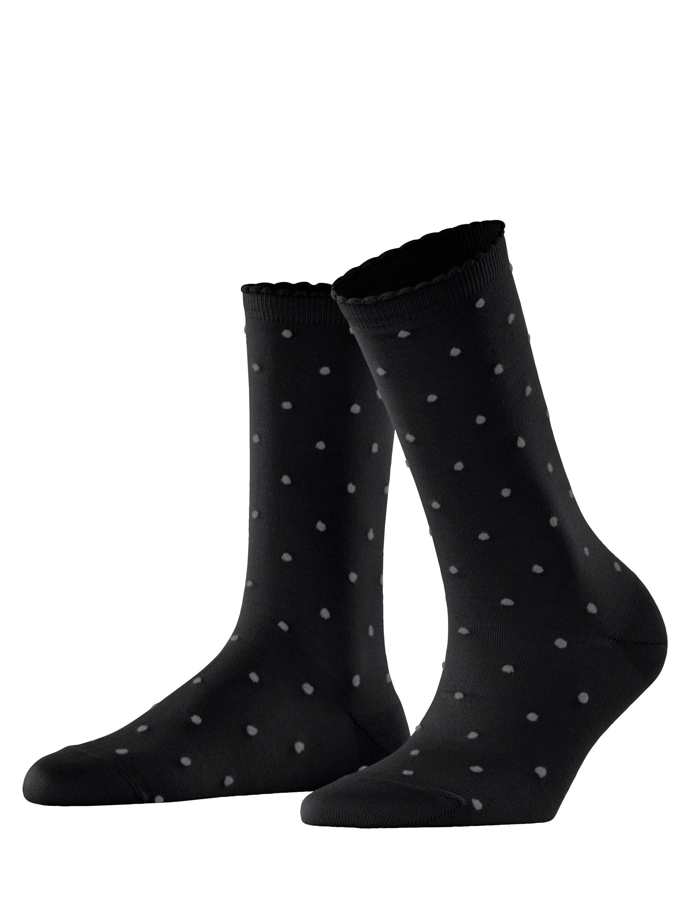FALKE Socken 'Spike Dot'‌‌‌‌‌ in Schwarz: Vorderseite