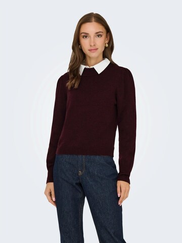 JDY Sweater 'JDYRUE' in Brown: front