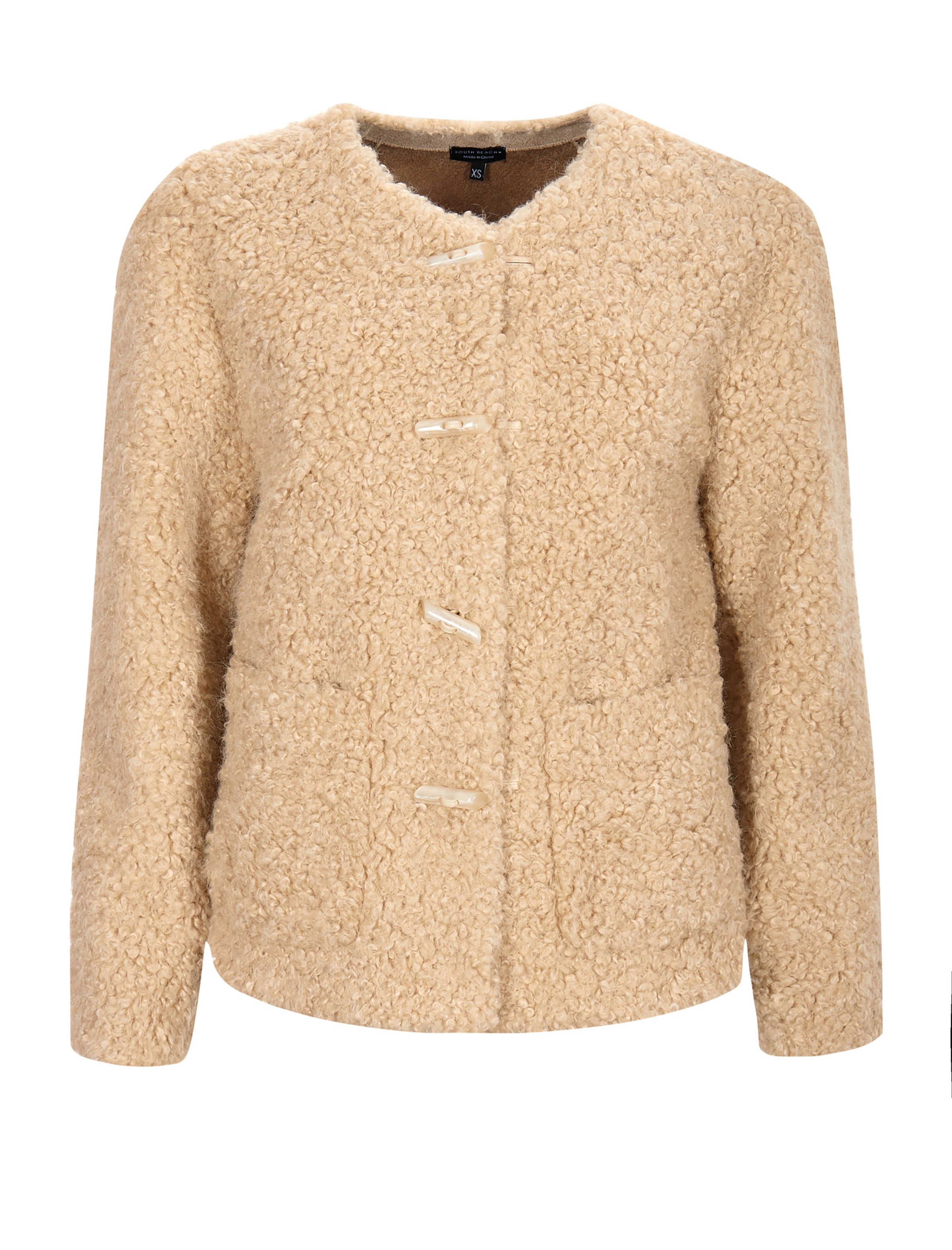 South Beach Übergangsjacke in beigemeliert, Produktansicht