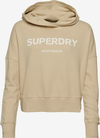 Sweat-shirt Superdry en beige : devant