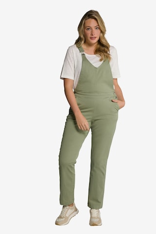 Ulla Popken Flared Overalls 'Mandy' in Green: front