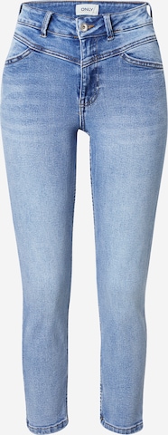 Coupe slim Jean 'ERICA' ONLY en bleu : devant