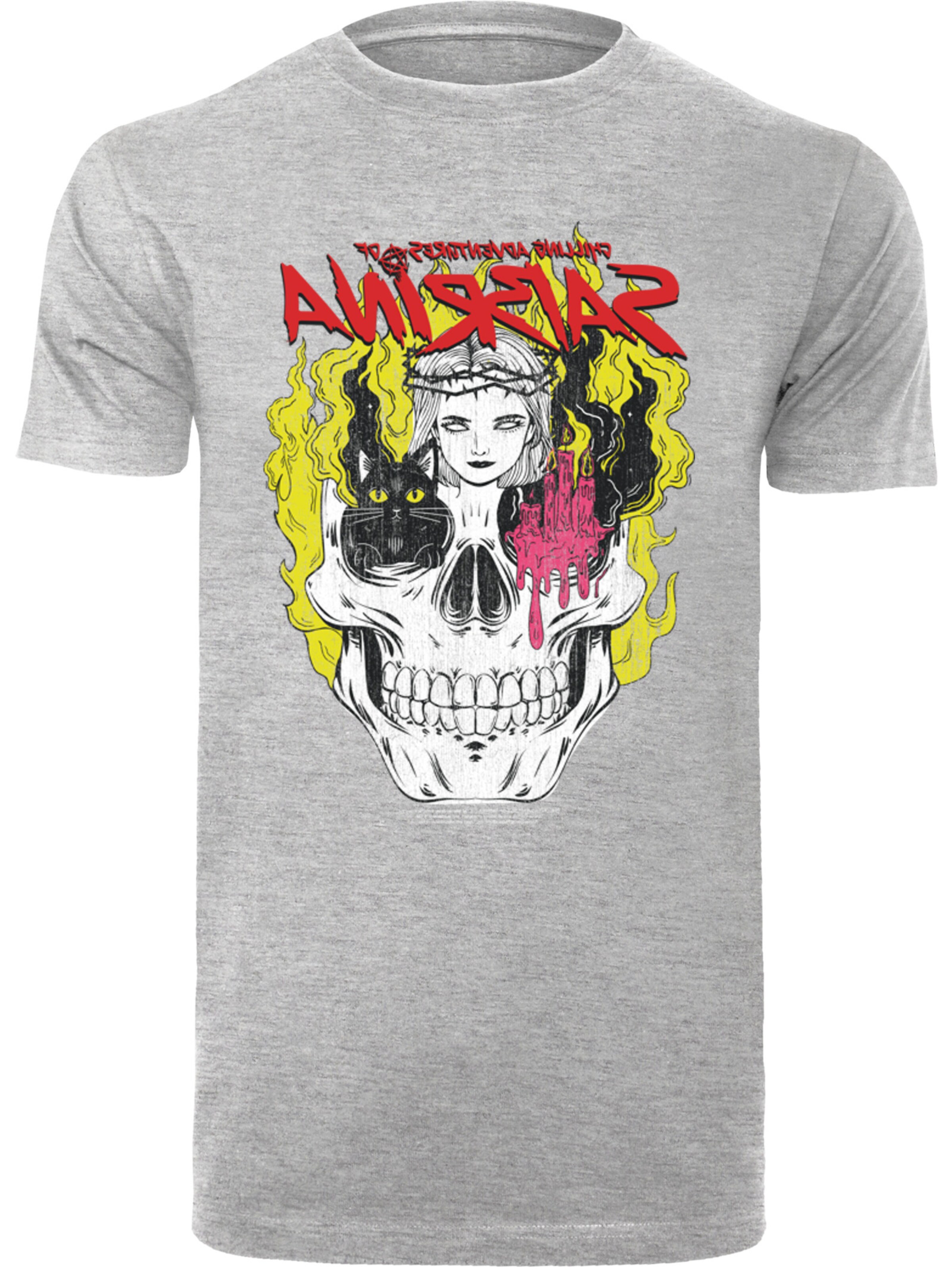 Maglietta 'Adventures Of Sabrina Boys Skull' di F4NT4STIC in grigio: frontale