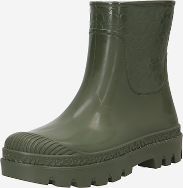 COACH - Botas de lluvia 'Millie' en verde: frente