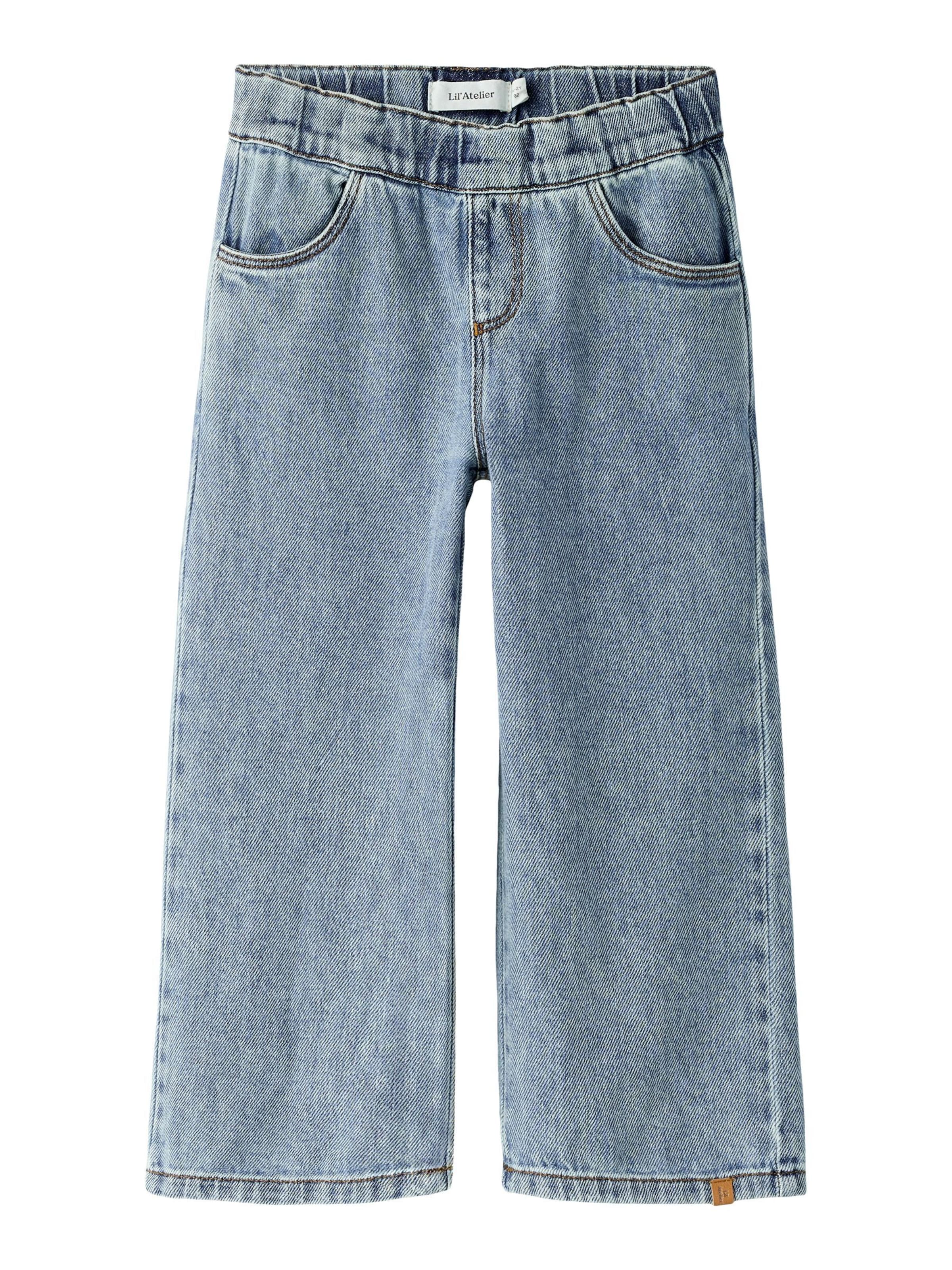 Lil'Atelier Wide leg Jeans in Blauw: voorkant
