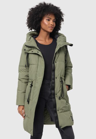 NAVAHOO Winter coat 'Zuckertatze XIV' in Green: front