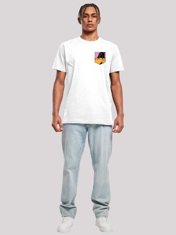 T-Shirt 'Looney Tunes Daffy Duck Face' F4NT4STIC en blanc