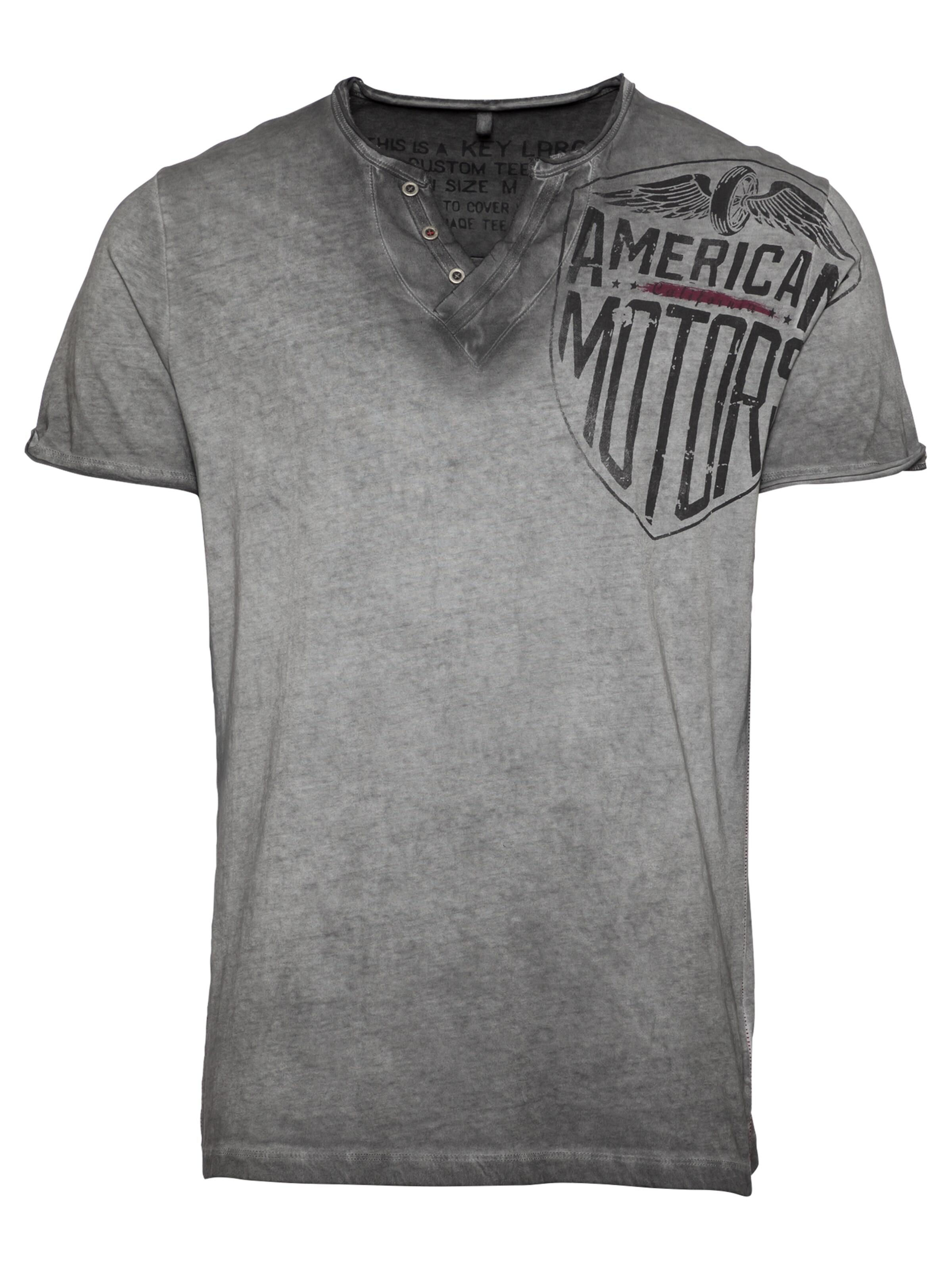 Uomo Maglie e T-shirt Key Largo Maglietta MOTORS in Antracite, Grigio Sfumato Uomo Maglie e T-shirt Key Largo Maglietta MOTORS in Antracite, Grigio Sfumato
