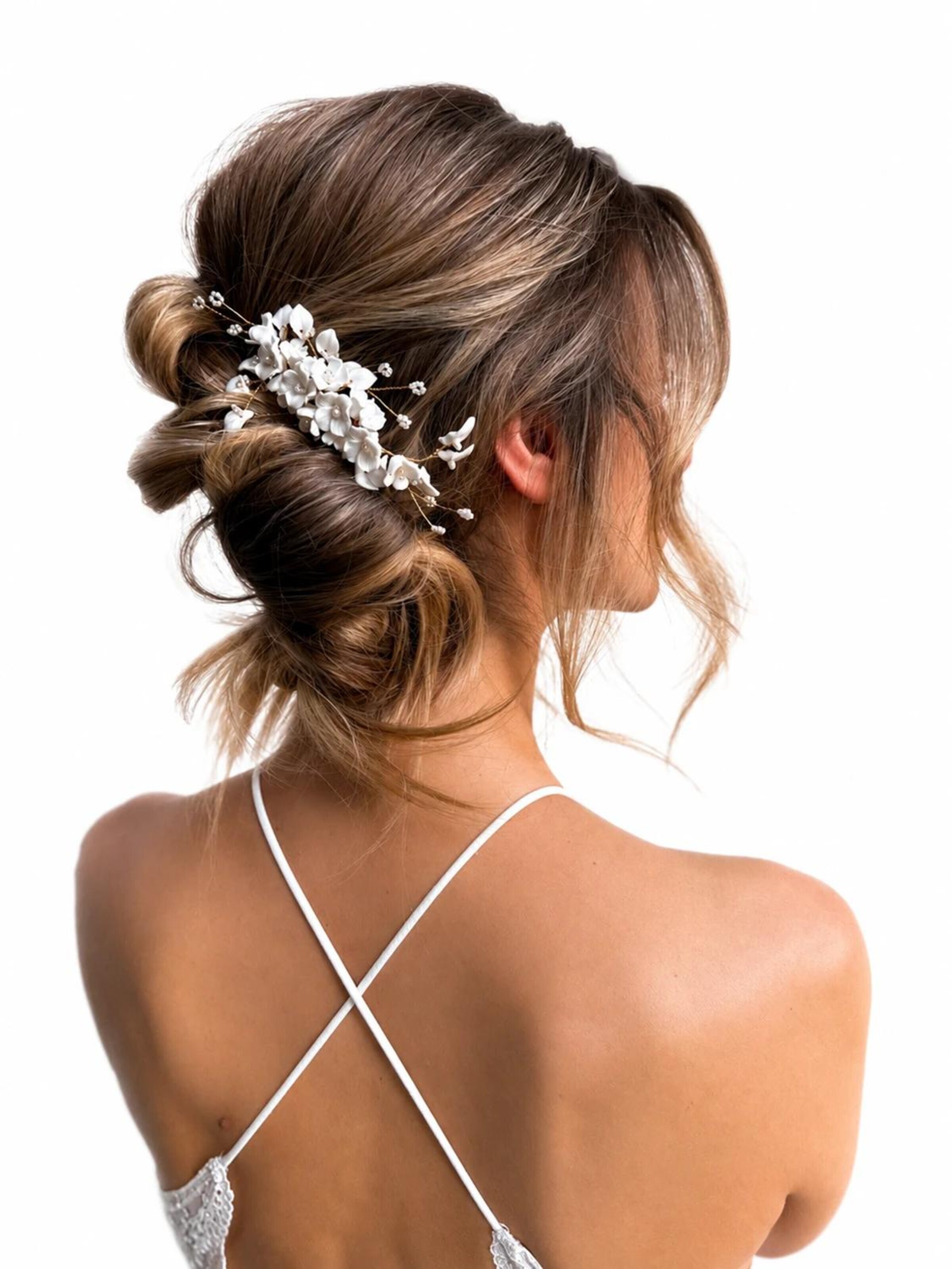 Sally Jane Bridal - Joyería para el pelo 'Lizzie Hairclip Gold' en oro