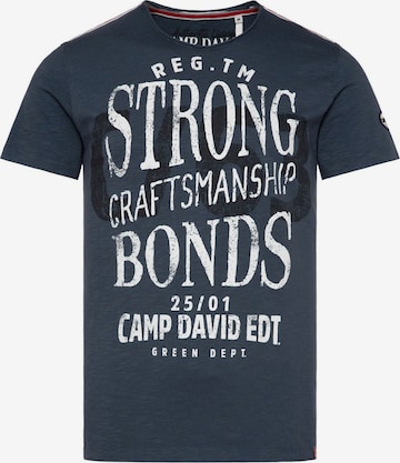 T-Shirt 'The Craftsmen' CAMP DAVID en bleu : devant
