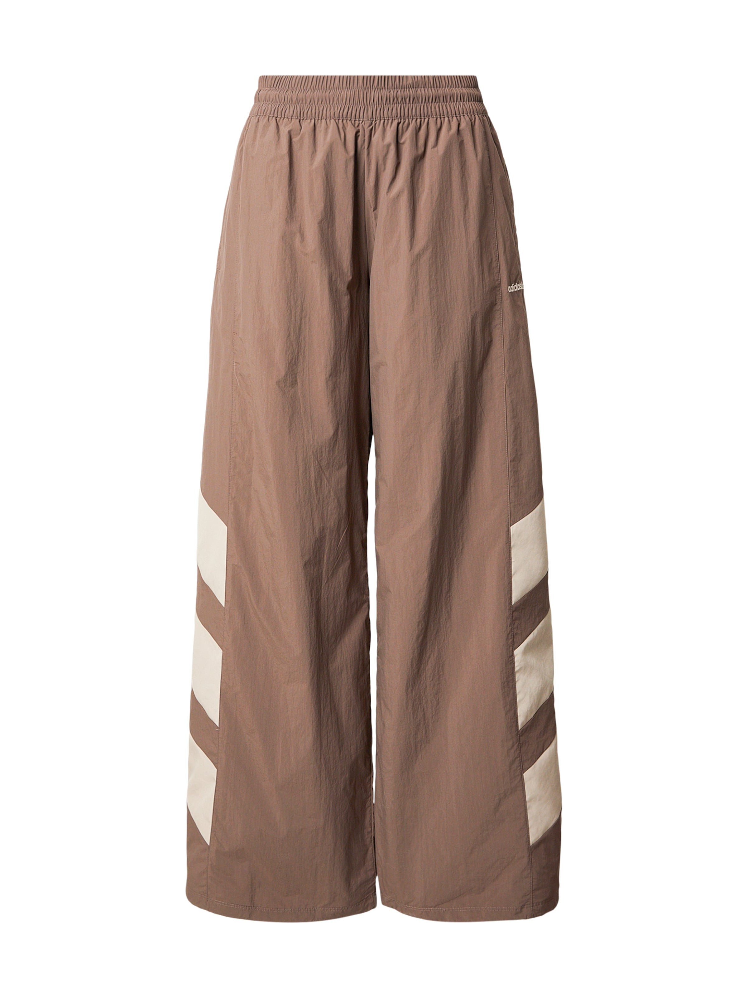 Wide leg Pantaloni 'BLOCKED' de la ADIDAS ORIGINALS pe maro: față