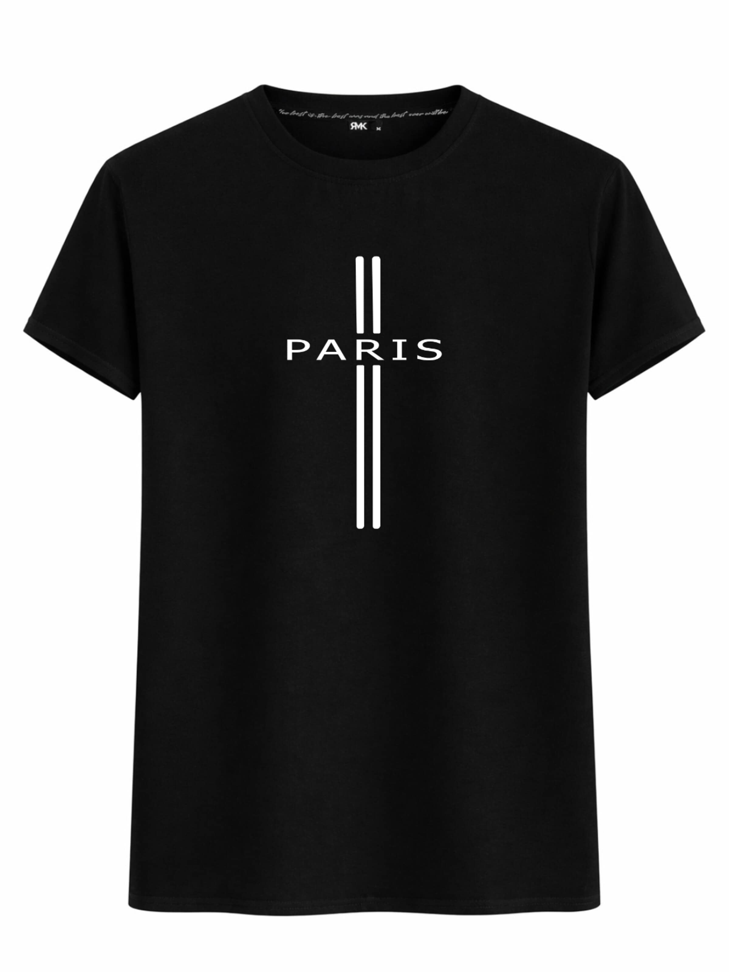 RMK Shirt 'PARIS France' in Black: front