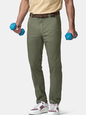 MEYER Regular Chinohose 'Bonn 1-8137' in Grün: Vorderseite