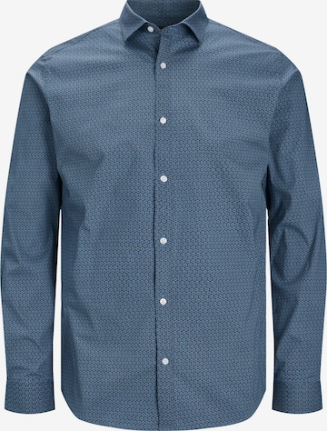JACK & JONES Button Up Shirt 'Blackpool' in Blue: front