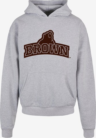 Merchcode Sweatshirt ' Brown University - Bear' in Grijs: voorkant