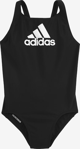 ADIDAS PERFORMANCE T-shirt bra Sports swimwear 'Bagde of Sport' in Black: front