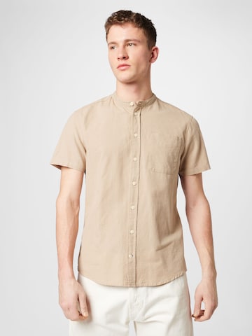 BLEND Regular fit Button Up Shirt in Beige: front