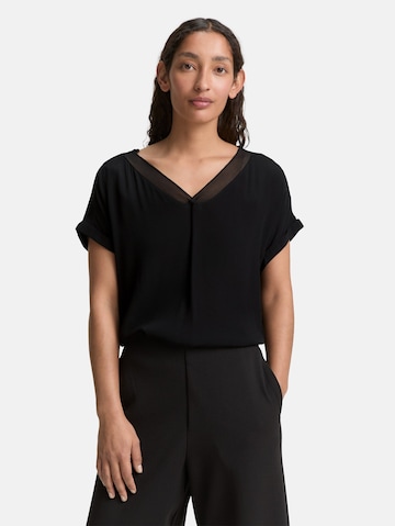 TOM TAILOR Blouse in Zwart: voorkant
