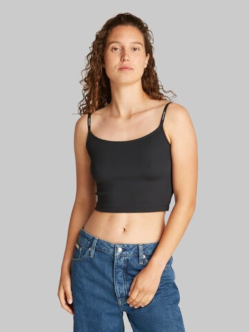Calvin Klein Jeans Топ в черно: отпред