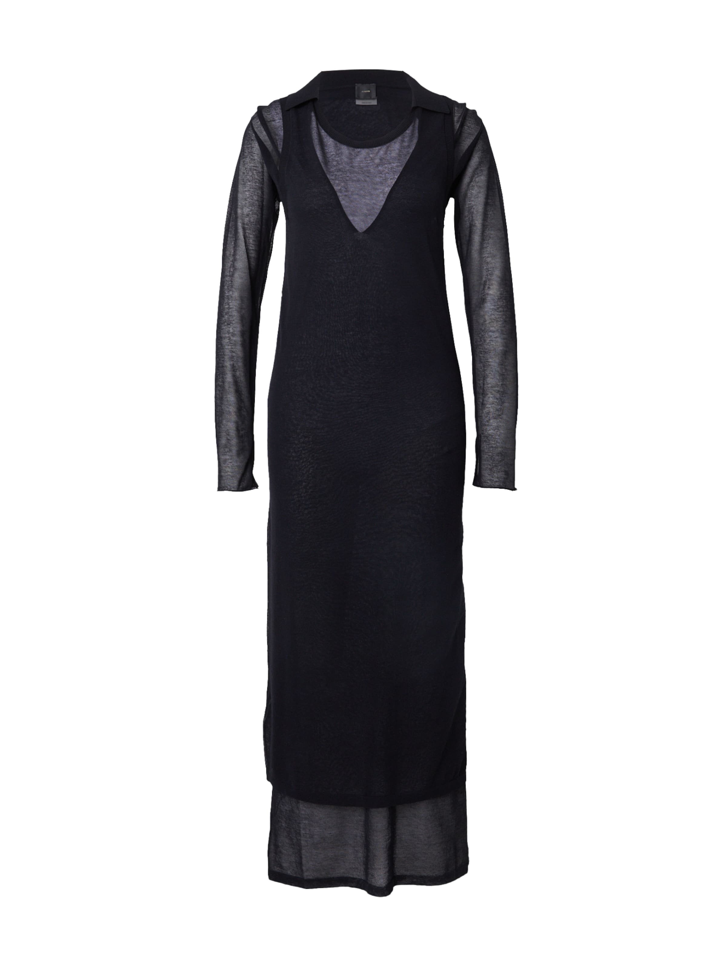 PINKO Πλεκτό φόρεμα σε μαύρο: μπροστά