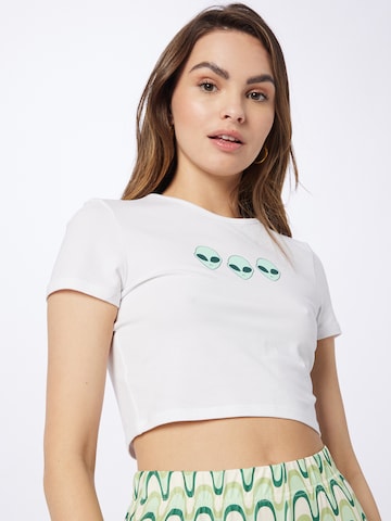 NEON & NYLON - Camiseta en blanco: frente