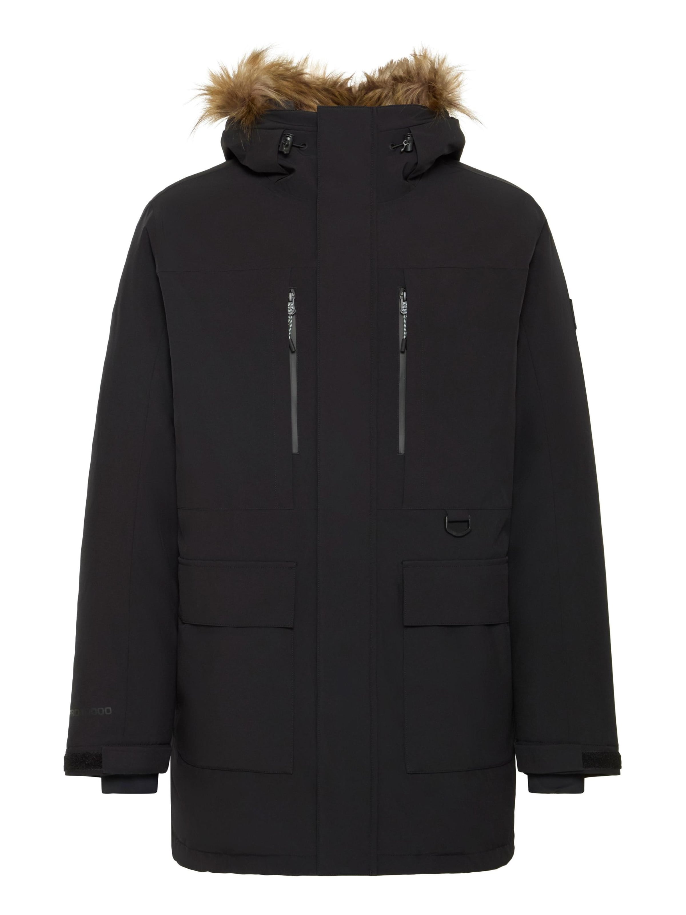 Giacca per outdoor 'Bruce' di North Bend in nero: frontale