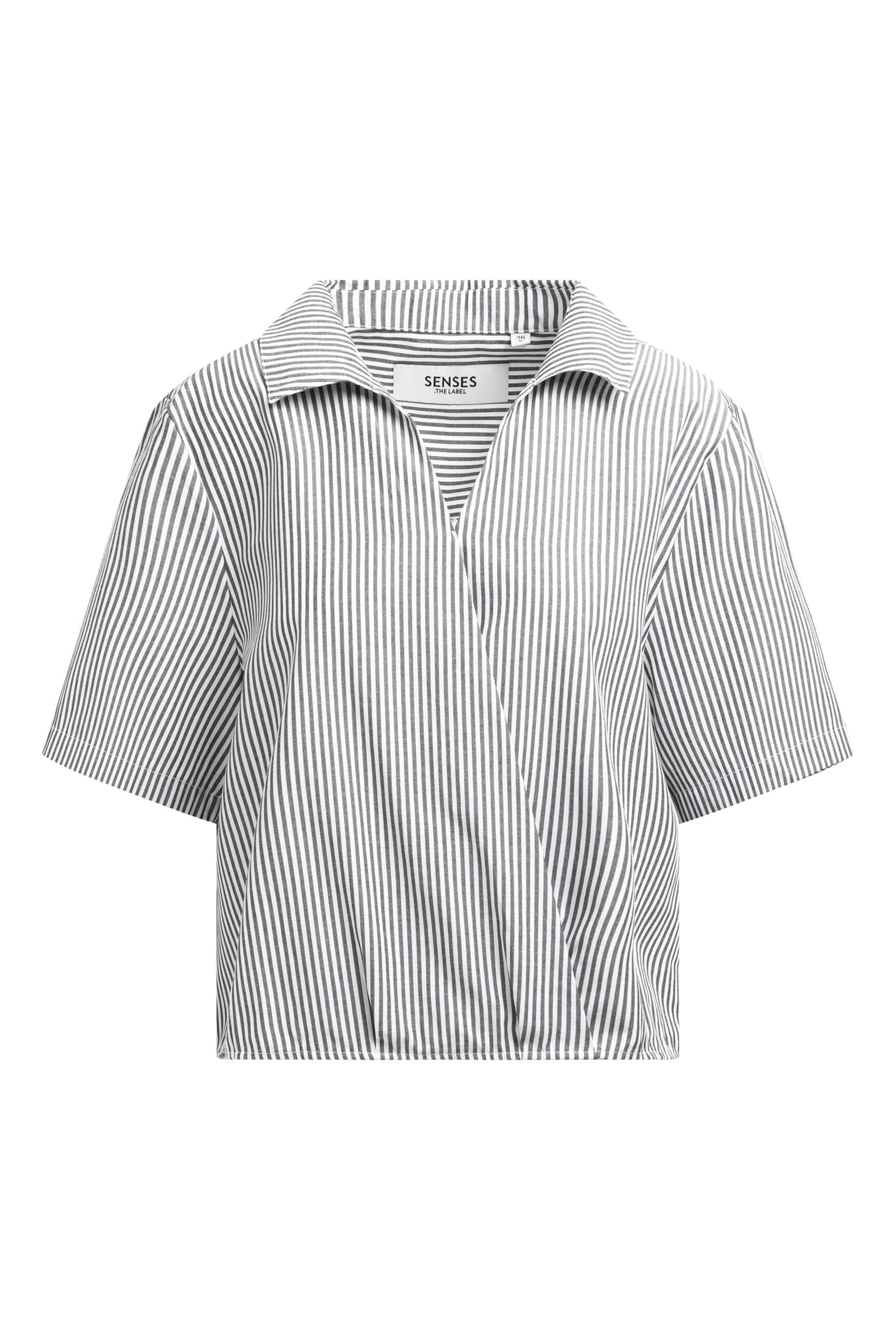 SENSES.THE LABEL Bluse in Grau: Vorderseite