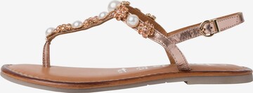 TAMARIS T-Bar Sandals in Brown