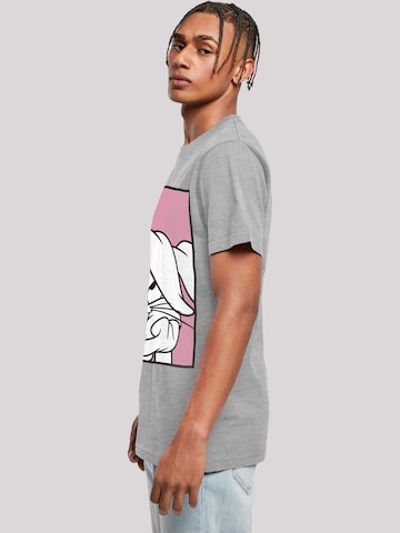 F4NT4STIC Shirt 'Looney Tunes Bugs Bunny Adore' in Grijs
