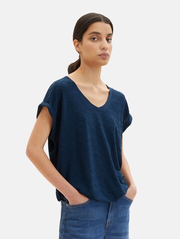 T-shirt TOM TAILOR en bleu : devant