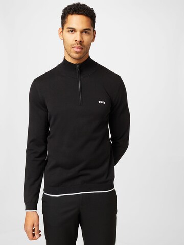 BOSS Sweater in Black: front